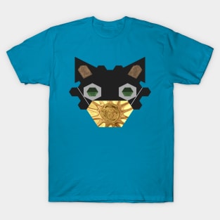 Black Cat Wearing Sunny #2 mask T-Shirt